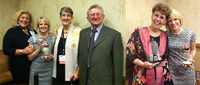 IEA Senior Fellows with Elizabeth Jones (left) and Dr. Linda Silverman with Elizabeth Jones (right)